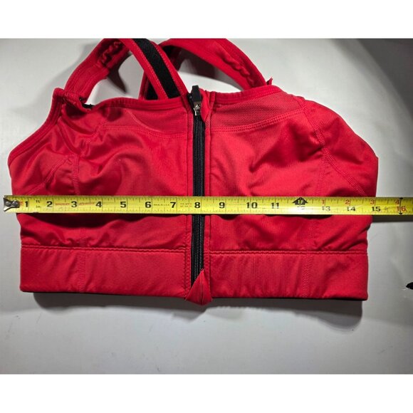 Constantly Varied Gear Womens Red Zip Front Sports Bra Medium fitness exercise - Picture 4 of 5